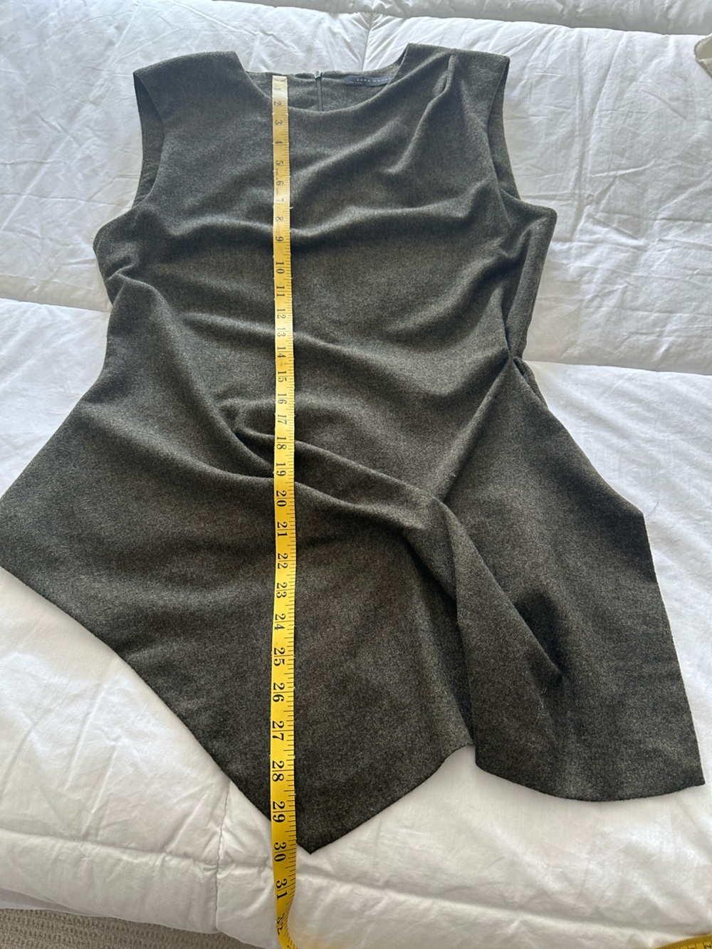 Zara Woman Olive Gray/Green Wool Blend Top size medium - Picture 12 of 16